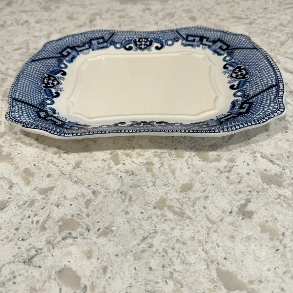 BLUE WILLOW~(NO GOLD-JAPAN) ONLY~SMALL~TUREEN UNDERPLATE~DISCONTINUED PIECE~G22